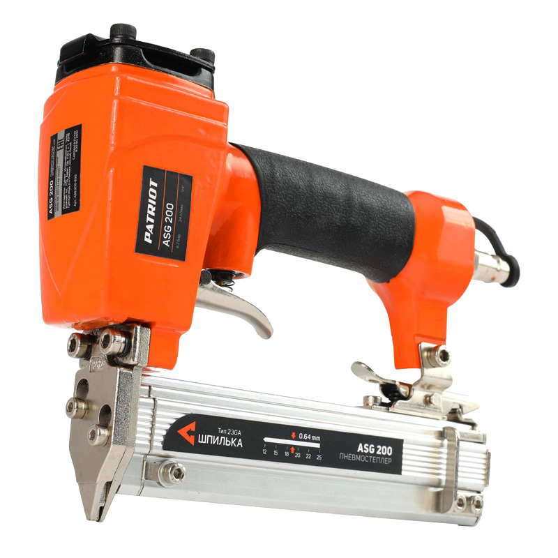 Пневмостеплер шпилькозабивной PATRIOT ASG 200, 7 бар, расход воздуха 23 л*мин Пневмостеплер шпилькозабивной PATRIOT ASG 200, 7 бар, расход воздуха 23 л*мин
