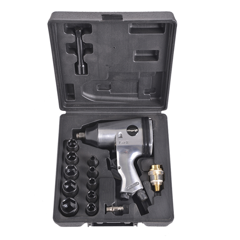 Пневматический ударный гайковерт (набор) Villager WF-002A / Пневмогайковерт Вилладжер 312 Нм. 1/2 Пневматический ударный гайковерт (набор) Villager WF-002A / Пневмогайковерт Вилладжер 312 Нм. 1/2