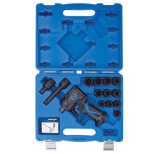 Гайковерт пневматический ударный 1/2", 678 Нм (с комплектом головок, 16 предметов)