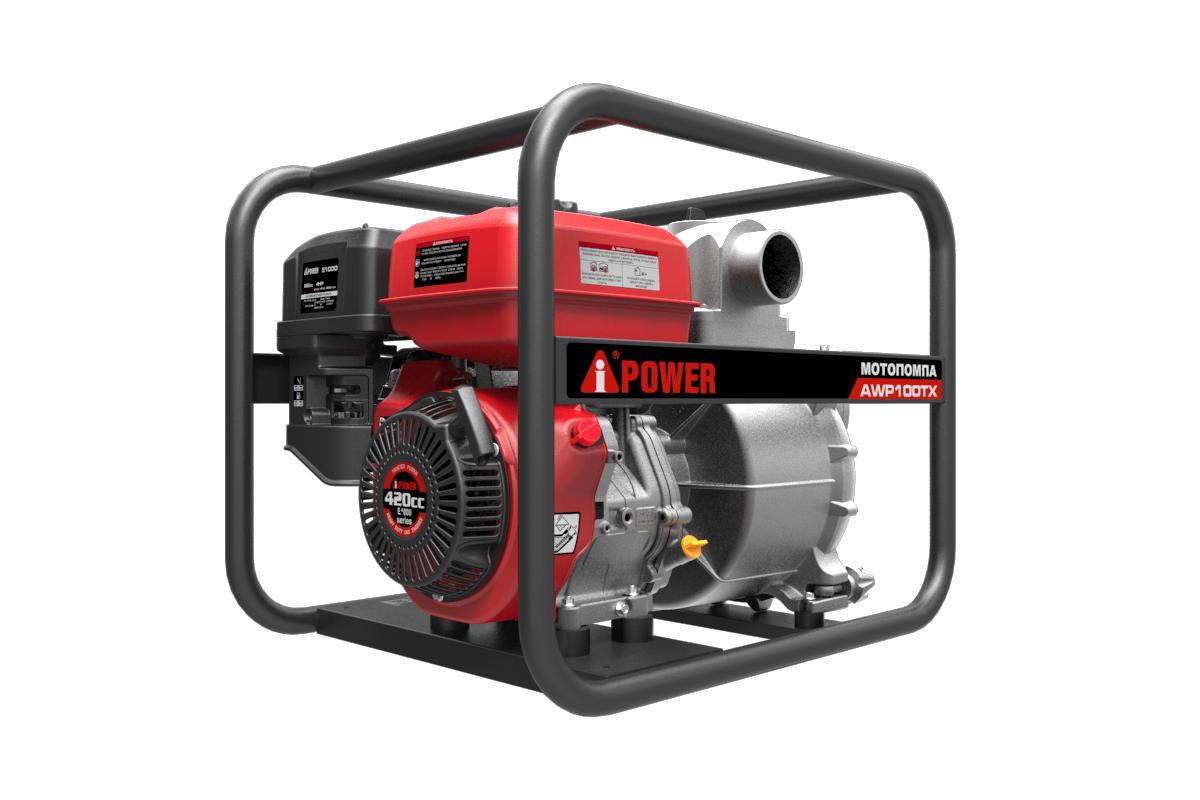 Бензиновая мотопомпа для сильнозагрязнённой воды A-iPower AWP100TX